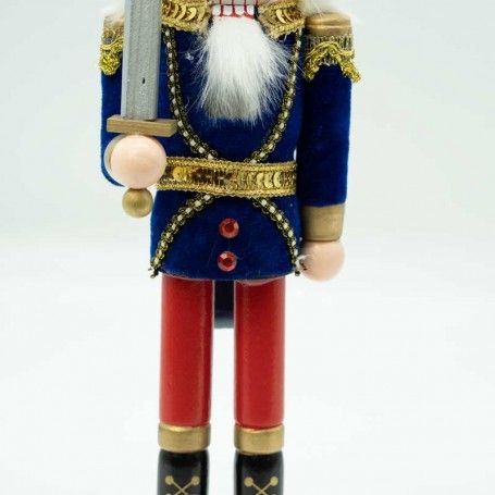 Schiaccianoci di Natale con Giacca di Velluto Blu H.38 cm