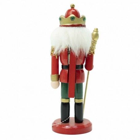 Schiaccianoci di Natale in Uniforme con Corona e Scettro H.20 cm