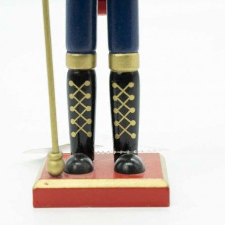 Schiaccianoci Natalizio in Uniforme con Corona e Scettro H.30 cm