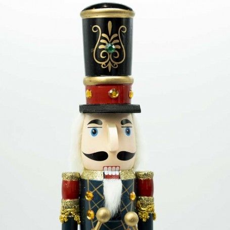 Schiaccianoci Natalizio in Legno con Tamburo H.58 cm