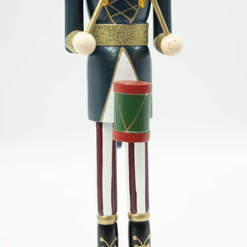 Schiaccianoci Natalizio in Legno con Tamburo H.58 cm