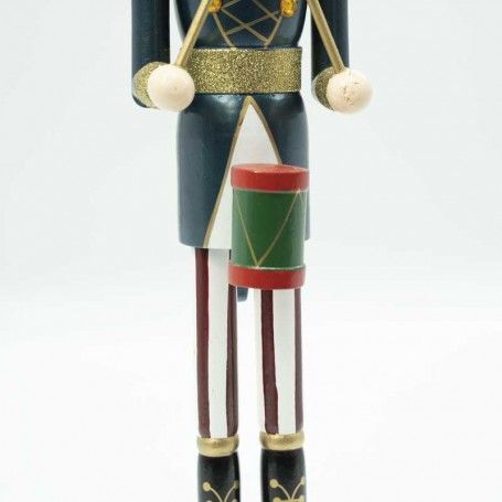 Schiaccianoci Natalizio in Legno con Tamburo H.58 cm