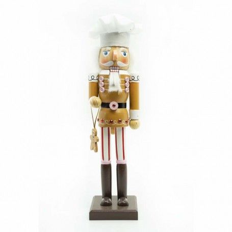 Babbo Natale Chef in Legno H.38 cm