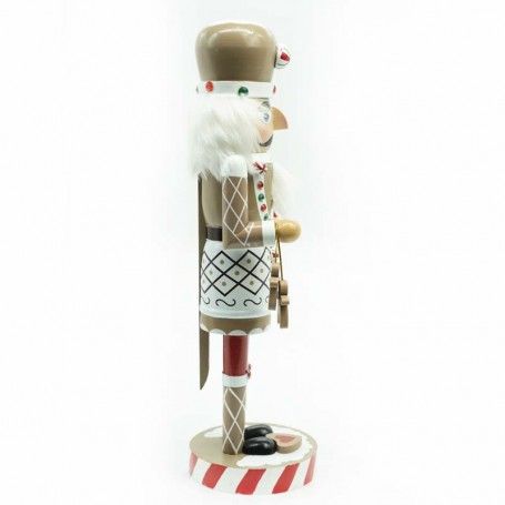 Schiaccianoci Chef Natalizio in Legno con Grembiule H.38 cm