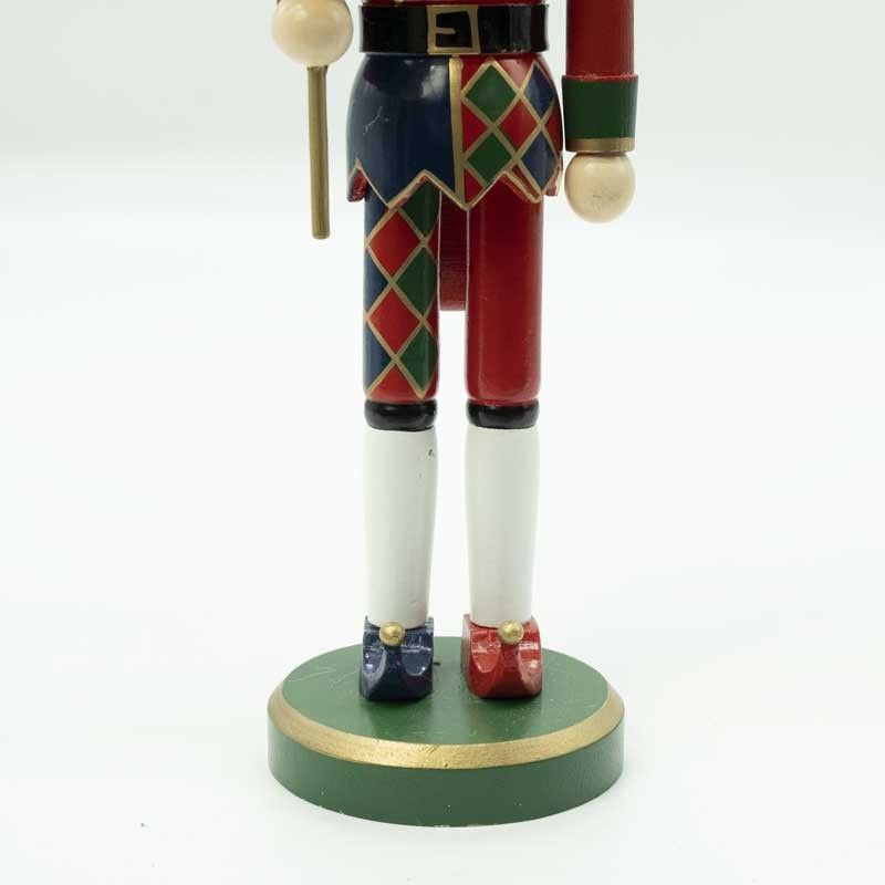 Schiaccianoci Natalizio in Legno con Cappello Jolly H.36 cm