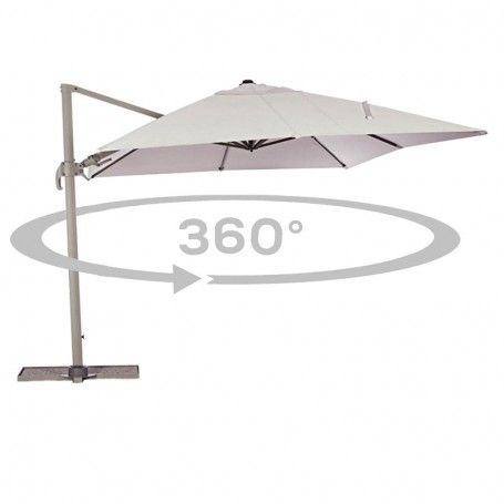 Ombrellone Decentrato da Giardino in Alluminio 3x4 mt Tortora | Alba