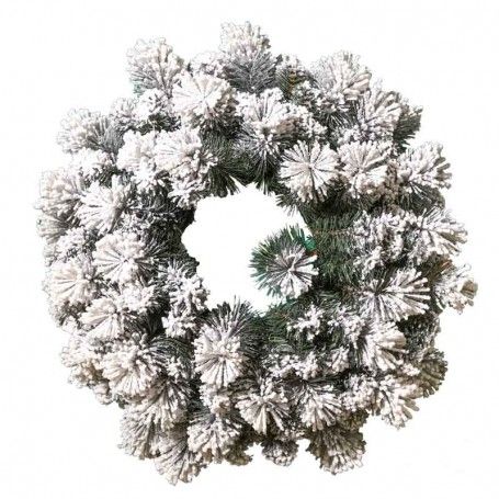 Ghirlanda di Pino e Abete Innevata D.61 cm