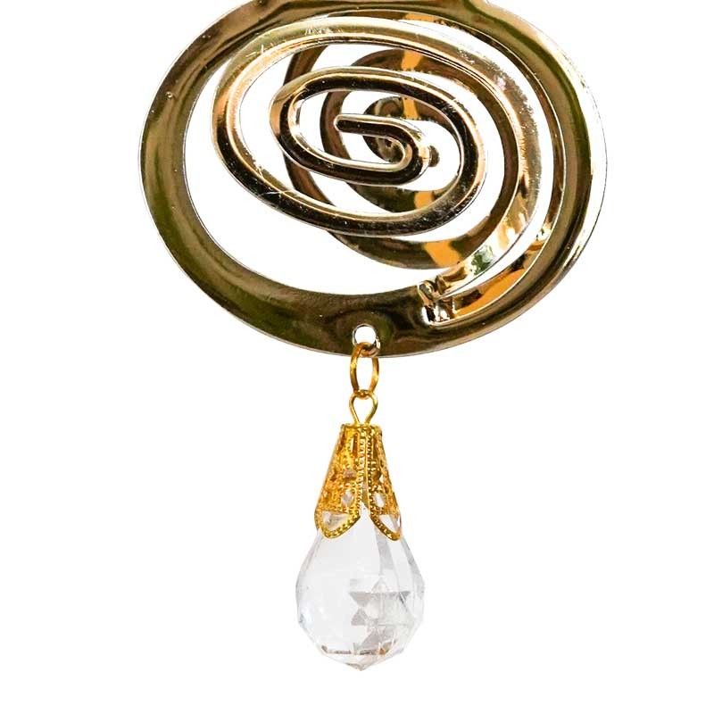 Pupazzo di Neve Natalizio in Metallo Oro con Pendente H.12 cm