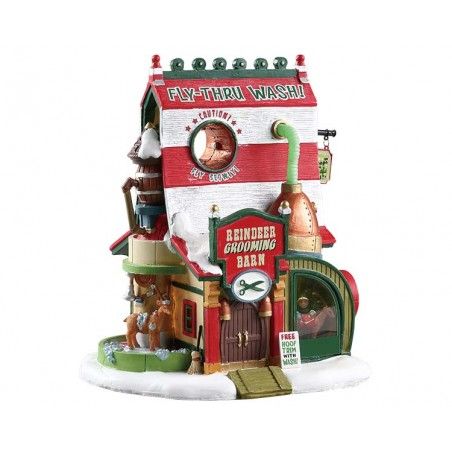 Reindeer Grooming Barn - Lemax 75293
