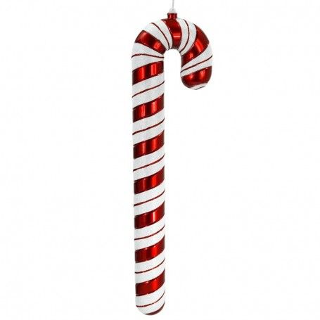 Bastoncino Natalizio Rosso e Bianco H.60 cm Bastoncino Natalizio Rosso e Bianco H.60 cm