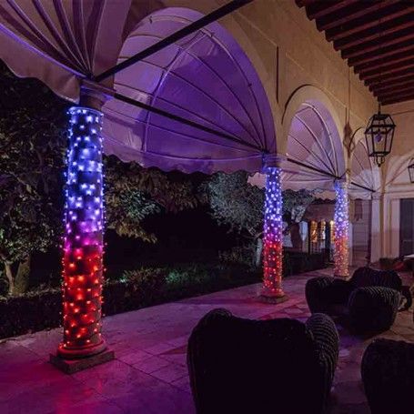 Stringa 100 Luci Led Multicolore RGB Twinkly | Luci di Natale Regolabili da Smartphone | Cavo Nero