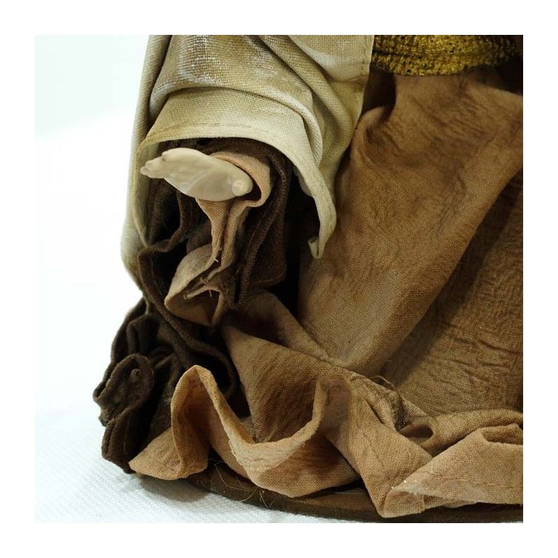 Natività in Poliresina e Tessuto 3 Pz. H.33 cm