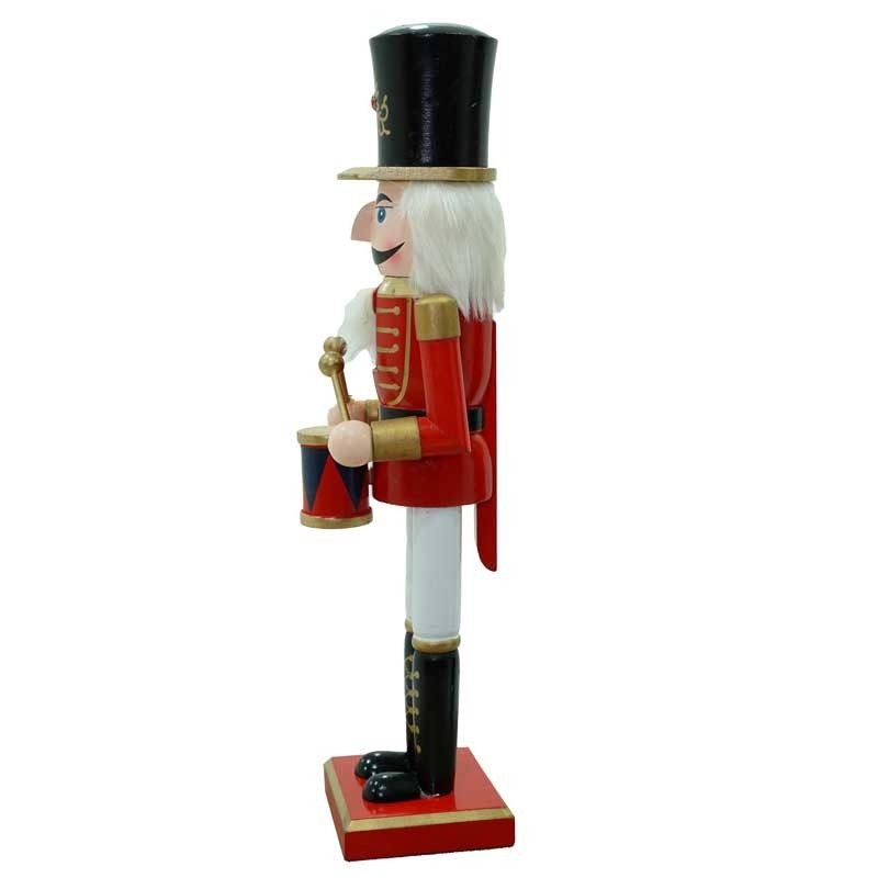 Schiaccianoci Natalizio in Uniforme con Tamburo H.38 cm