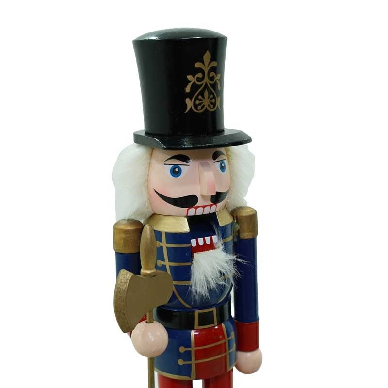 Schiaccianoci Natalizio in Uniforme con Ascia H.38 cm