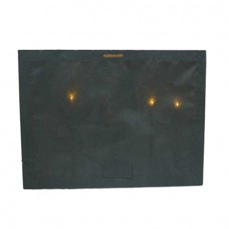 Quadro Luminoso Paesaggio Innevato con Staccionata con 3 luci Led