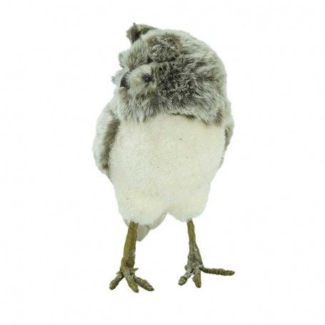 Gufo Natalizio Bianco e Grigio H.24 cm Gufo Natalizio Bianco e Grigio H.24 cm