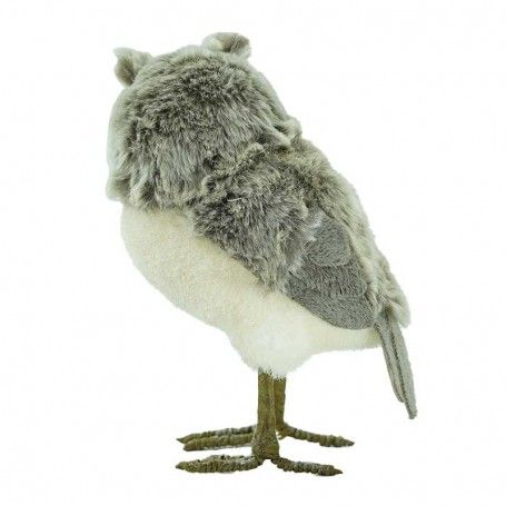 Gufo Natalizio Bianco e Grigio H.24 cm Gufo Natalizio Bianco e Grigio H.24 cm
