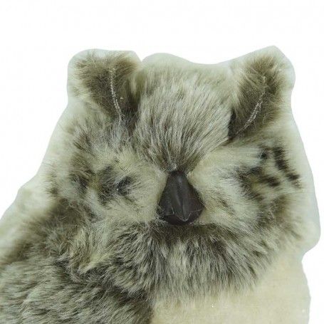 Gufo Natalizio Bianco e Grigio H.24 cm Gufo Natalizio Bianco e Grigio H.24 cm