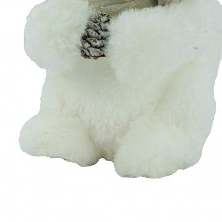 Scoiattolo Natalizio Bianco con Pigna H.18 cm Scoiattolo Natalizio Bianco con Pigna H.18 cm
