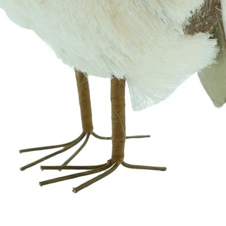 Gufo Natalizio Bianco e Beige H.13 cm Gufo Natalizio Bianco e Beige H.13 cm