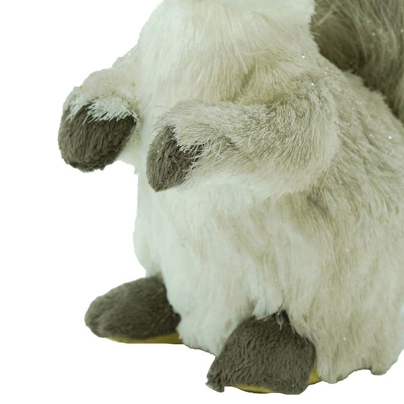 Scoiattolo Natalizio Bianco e Grigio H.26 cm