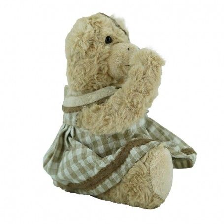 Orsetto con Abito Bianco e Marrone