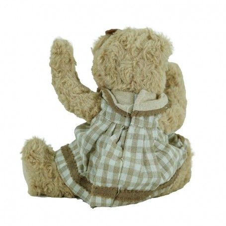 Orsetto con Abito Bianco e Marrone