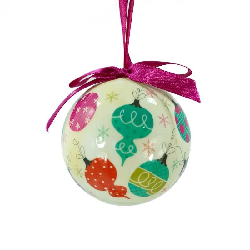 Scatola con Palle Natalizie a Fantasia D.7,5 cm