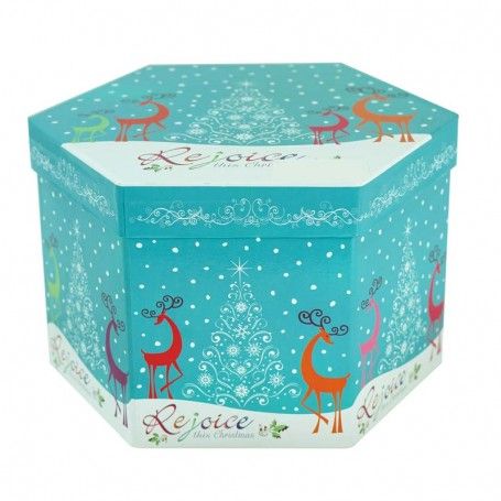 Scatola con Palle Natalizie Azzurra D.7,5 cm