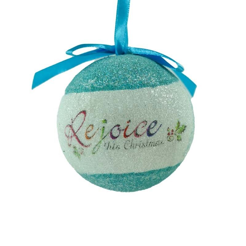 Scatola con Palle Natalizie Azzurra D.7,5 cm