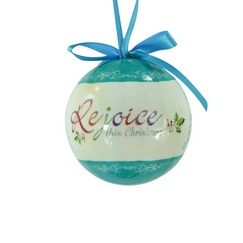 Scatola con Palle Natalizie Azzurra D.7,5 cm