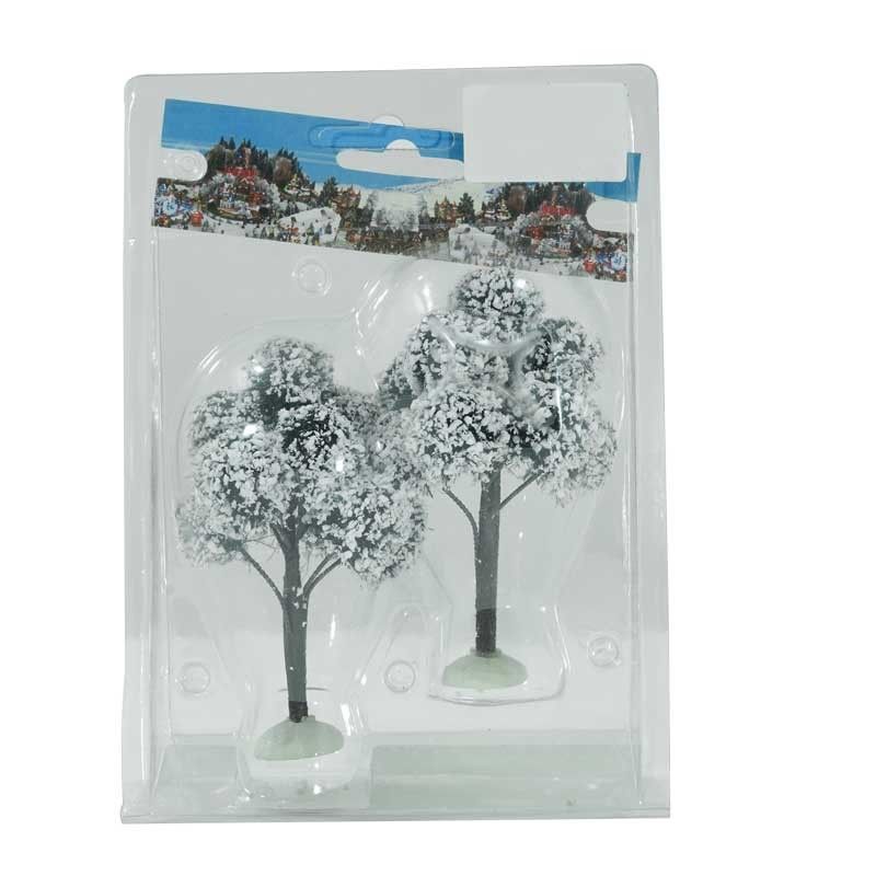 Alberelli Natalizi Innevati in Pvc H.10 cm Set da 2