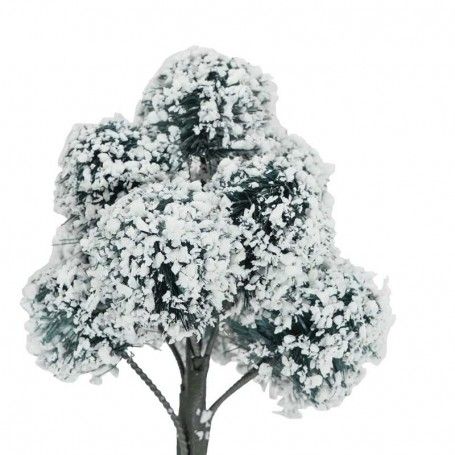 Alberelli Natalizi Innevati in Pvc H.10 cm Set da 2