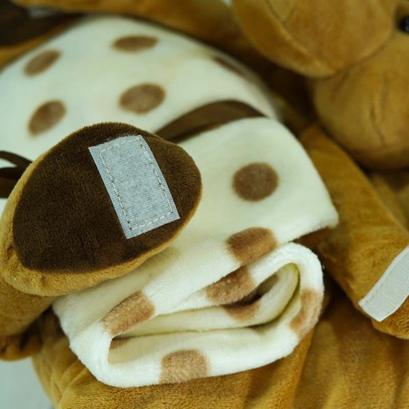 Cuscino con Cagnolino in Peluche Marrone 31x31 cm