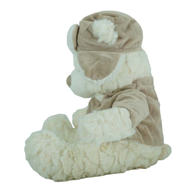 Cagnolino in Peluche Bianco e Beige 2 Misure
