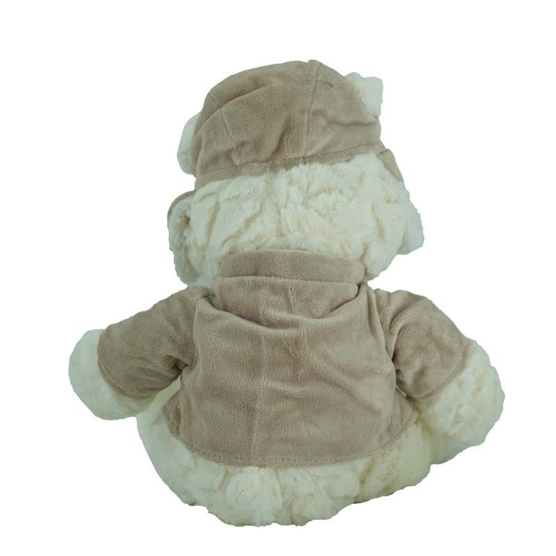 Cagnolino in Peluche Bianco e Beige 2 Misure