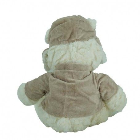 Cagnolino in Peluche Bianco e Beige 2 Misure
