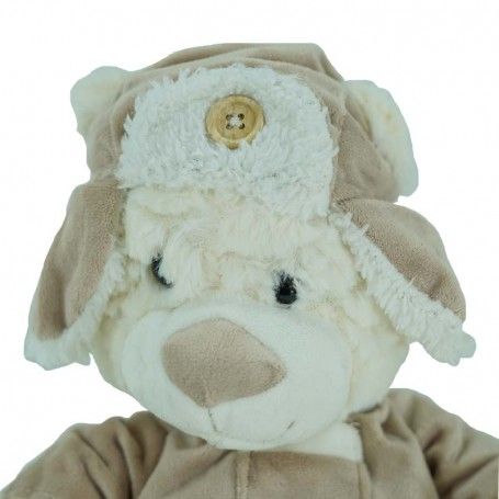 Cagnolino in Peluche Bianco e Beige 2 Misure