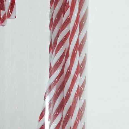 Bastoncini di Zucchero Natalizi Bianchi e Rossi H.25 cm