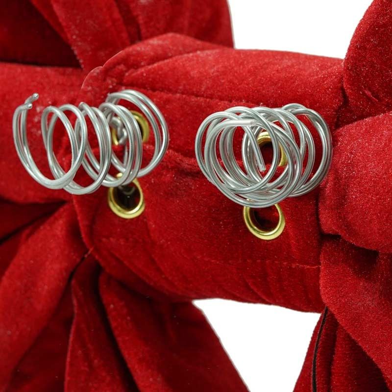 Fiocco Natalizio in Velluto Rosso 4 Misure