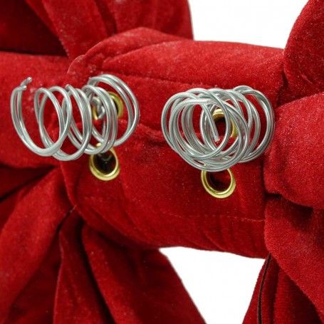 Fiocco Natalizio in Velluto Rosso 4 Misure