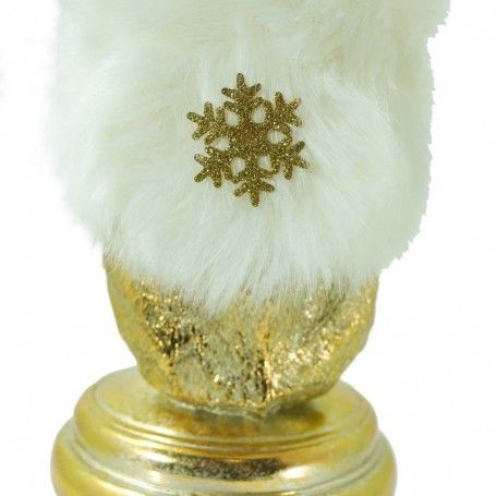 Renna Candelabro di Natale Oro e Bianco in Resina H.53 cm Renna Candelabro di Natale Oro e Bianco in Resina H.53 cm