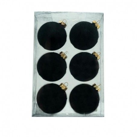 Palle di Natale in Vetro e Velluto D.8 cm Vari Colori Conf. da 6 Pz