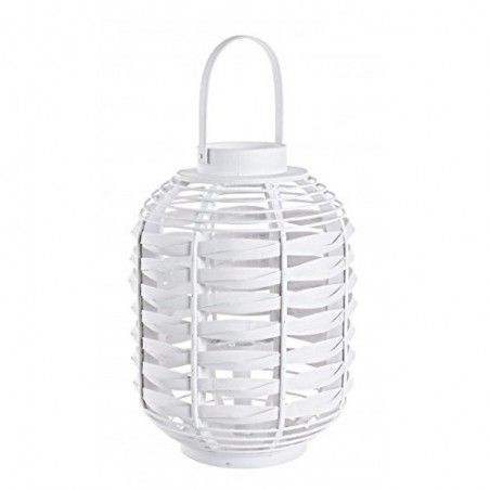 Lanterna Rabat Bianca H.44 cm  - Bizzotto Lanterna Rabat Bianca H.44 cm  - Bizzotto