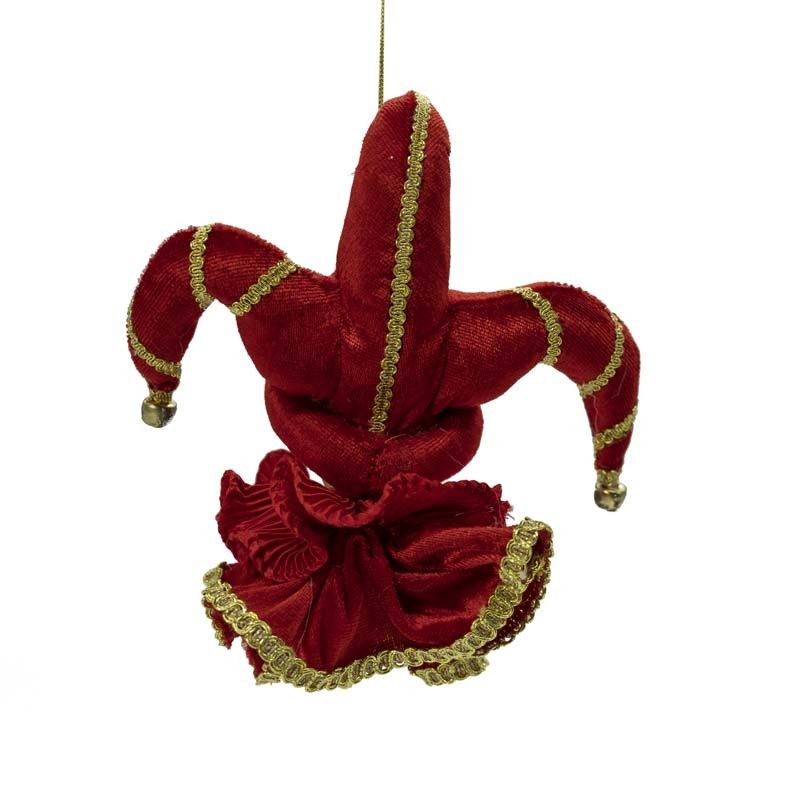 Jolly da Appendere Rosso e Oro H.13 cm