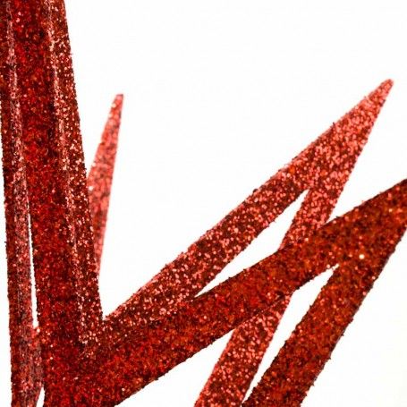 Stella 3D Natalizia Rossa Glitterata 3 Misure