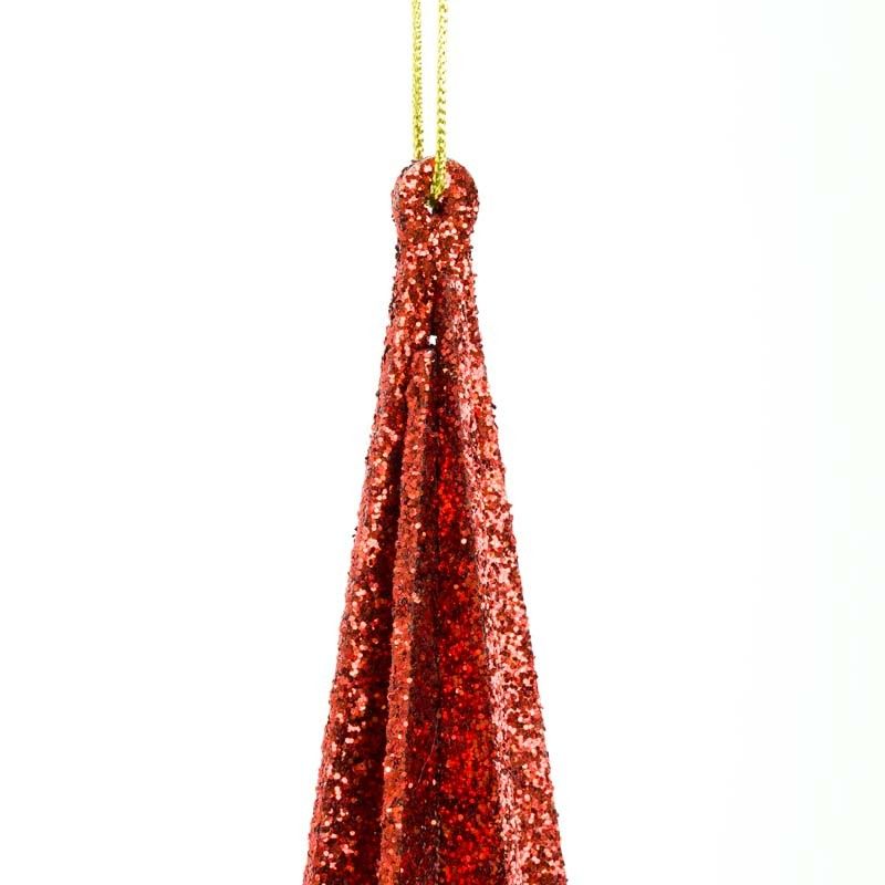 Stella 3D Natalizia Rossa Glitterata 3 Misure