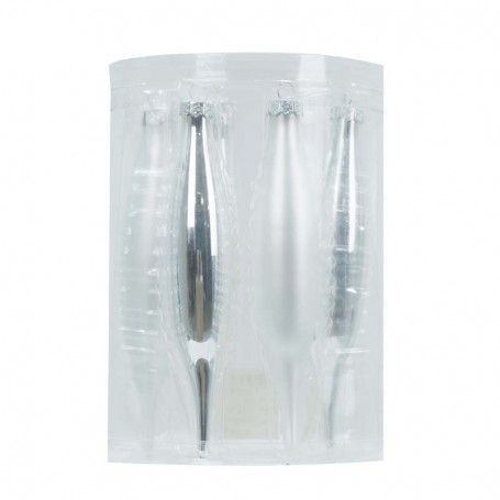 Gocce Natalizie in Vetro Lucide e Opache Conf. da 6 Pz Gocce Natalizie in Vetro Lucide e Opache Conf. da 6 Pz