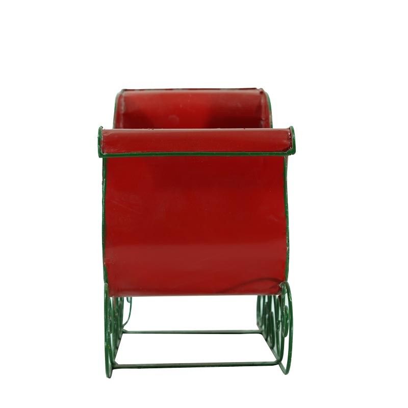 Slitta Natalizia in Latta Rossa H.27 cm