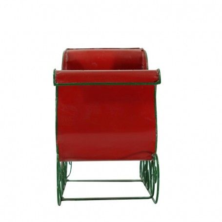 Slitta Natalizia in Latta Rossa H.27 cm